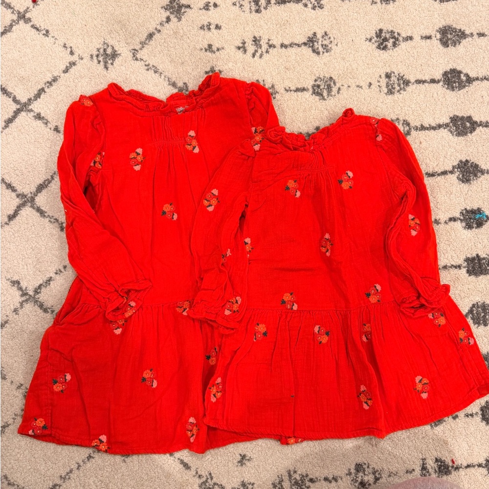 Cat & Jack Red Long Sleeve Dresses